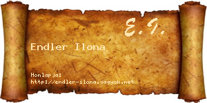 Endler Ilona névjegykártya
